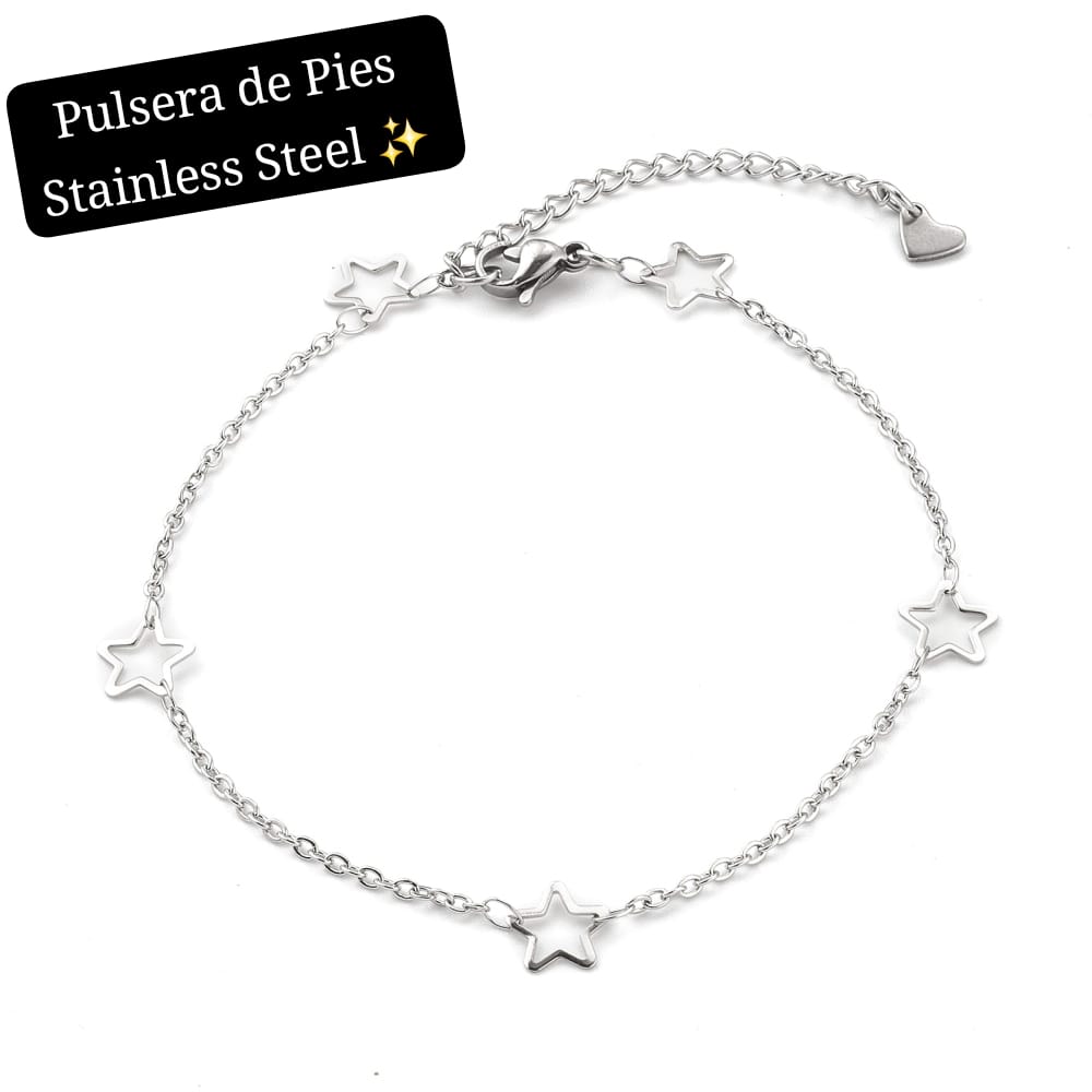 Pulsera de Pies Estrella 🌟 plata