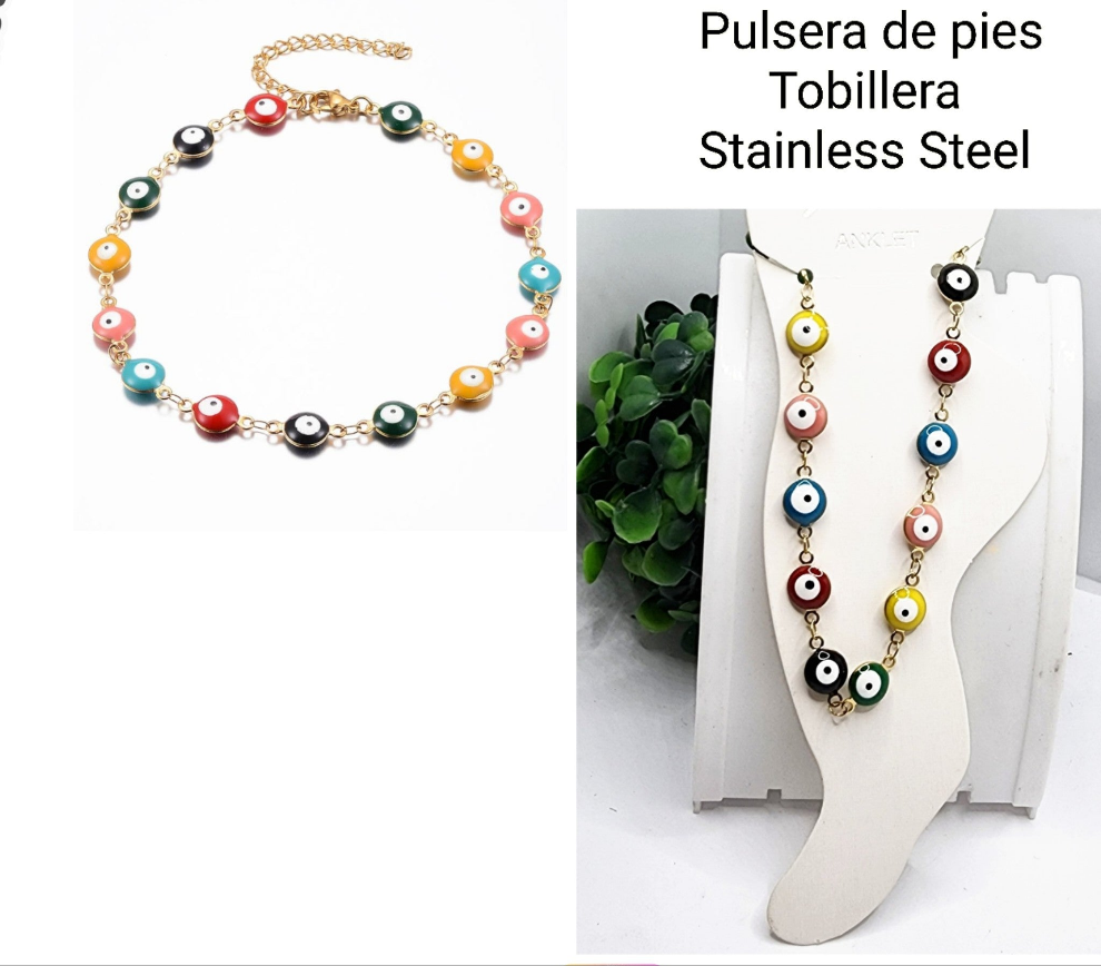 Pulsera de Pies Ojo turco Colores