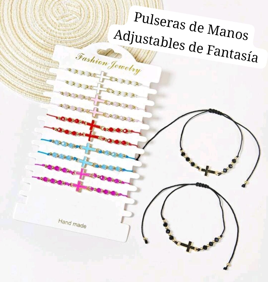 Pulsera de hilo Cruz 🌸