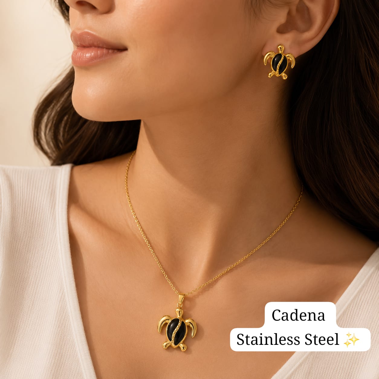 Set de Tortugas 🐢 (Negro y Dorado)