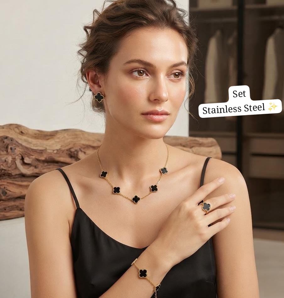 Set completo Trebol ♣️ (Negro🖤)