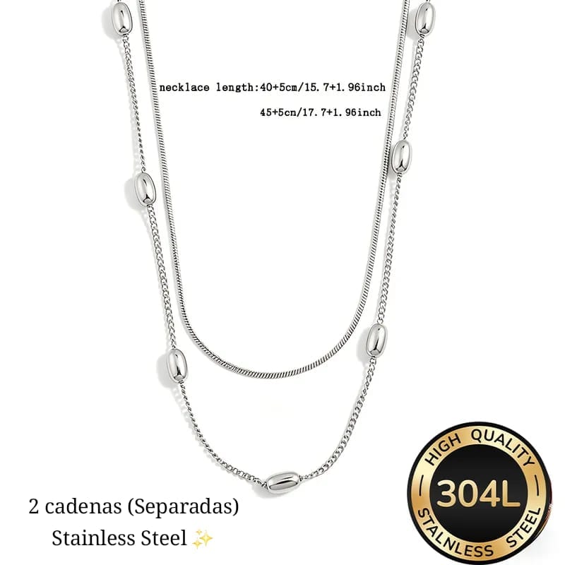 Set 2 cadenas (Separadas) (Plata)