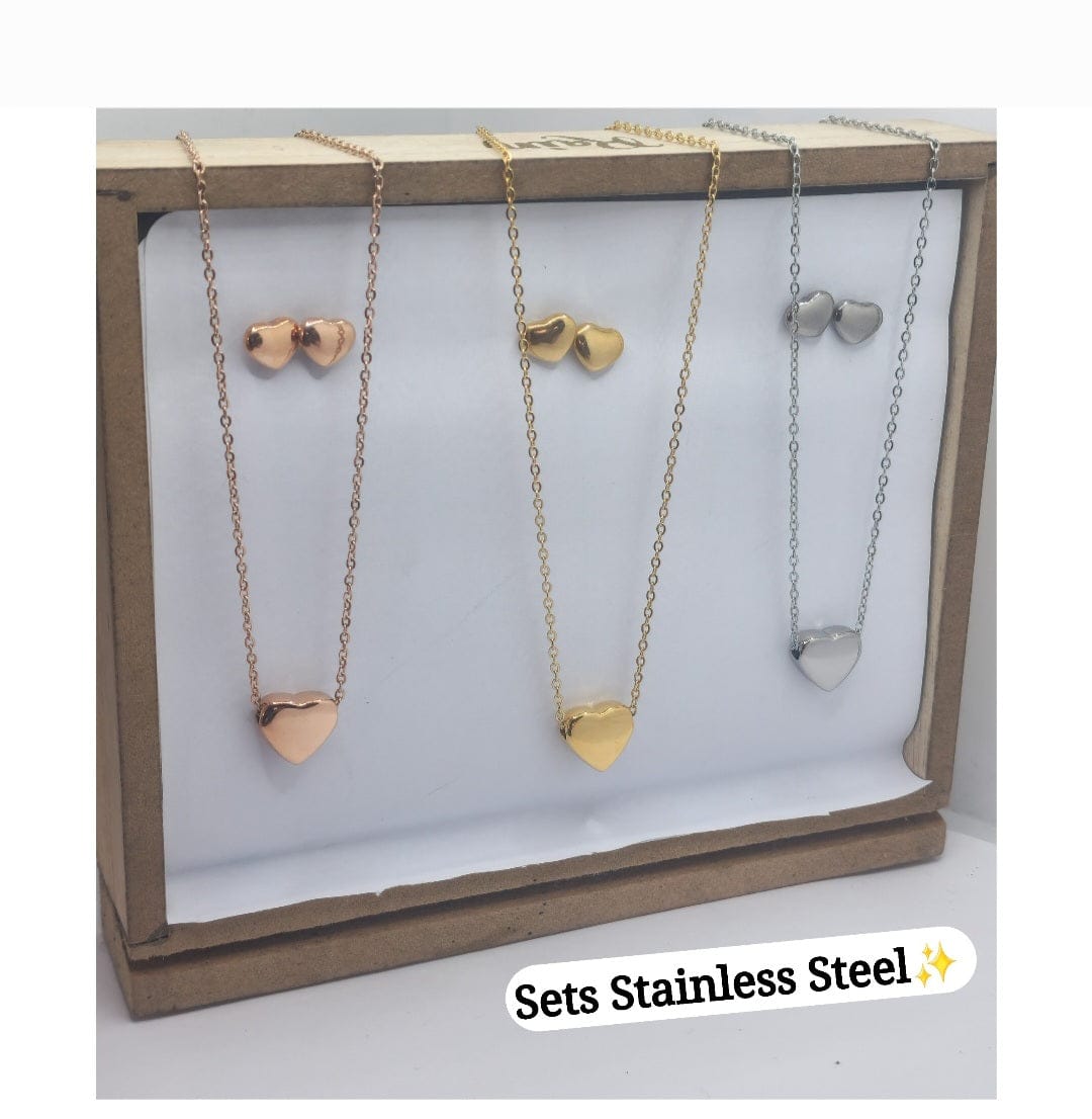 Set de corazón plata 🤍✨️
