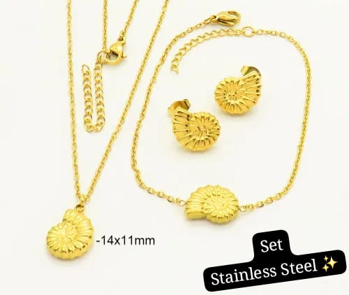 Set de caracol 3pcs 🐌 (dorado)
