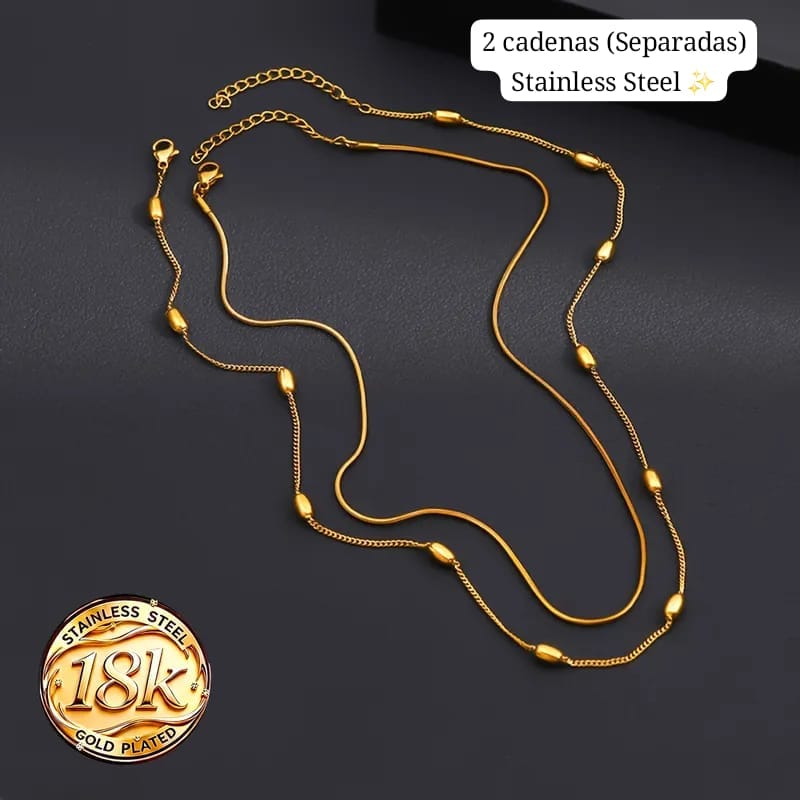 Set 2 cadenas (Separadas) (Dorado)
