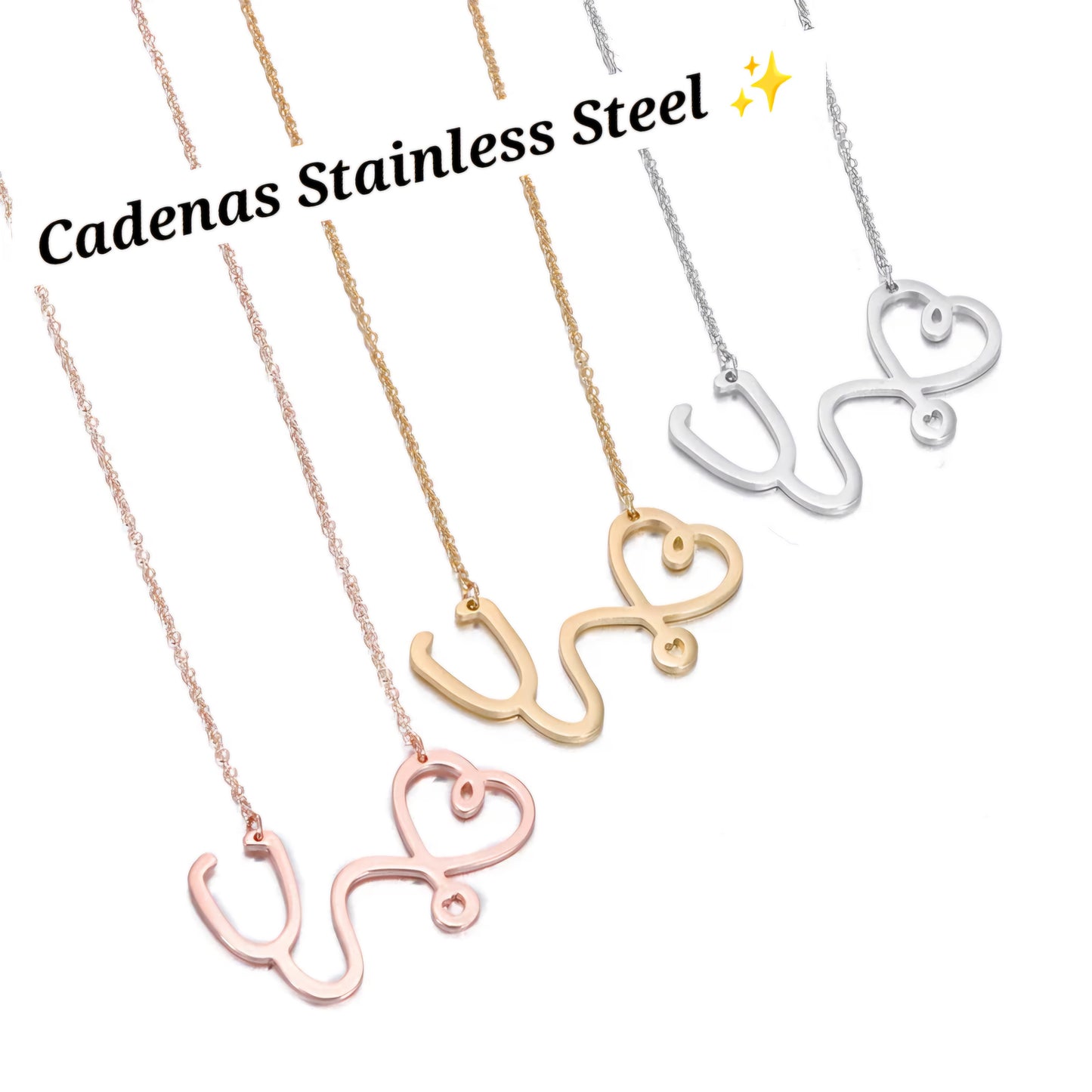 Cadena Estetoscopio Corazón 🫶🏼✨️