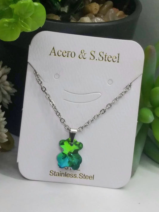 Cadena con Oso (verde) 🐻