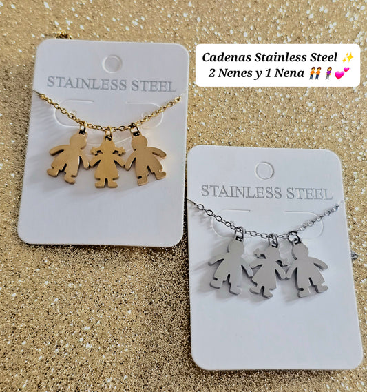 Cadenas 2 nenes y 1 nena 🧑‍🤝‍🧑🧍‍♀️💕