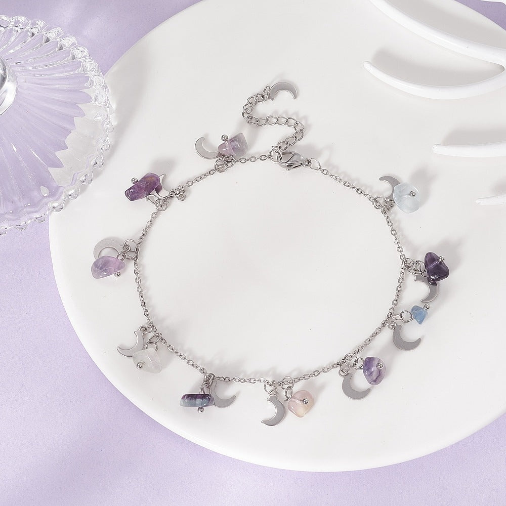Pulsera de Pies de Cuarzo Luna🌛