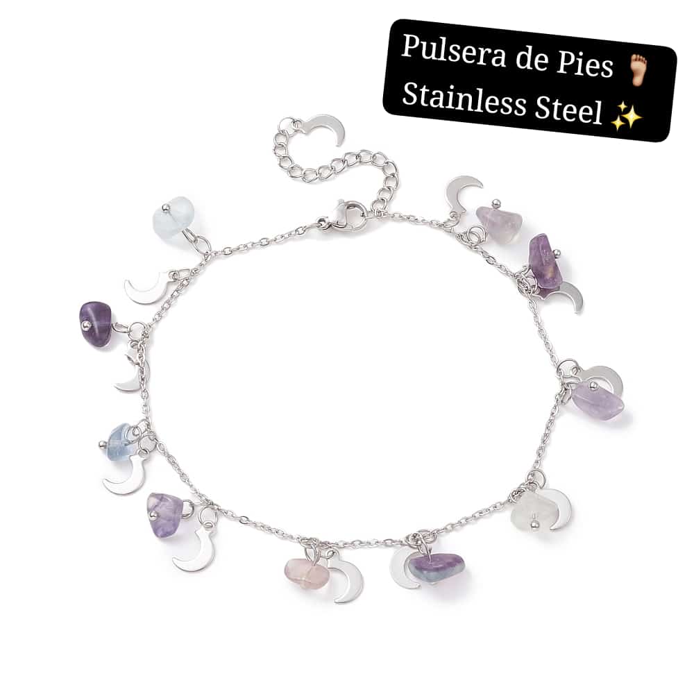 Pulsera de Pies de Cuarzo Luna🌛