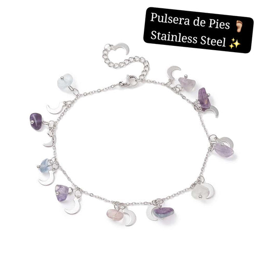 Pulsera de Pies de Cuarzo Luna🌛