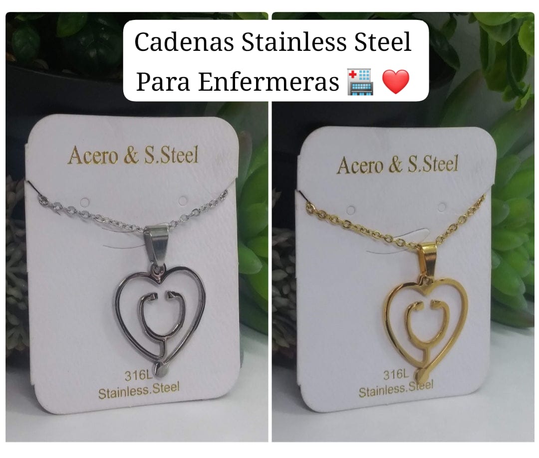 Cadena Corazón con Estetoscopio