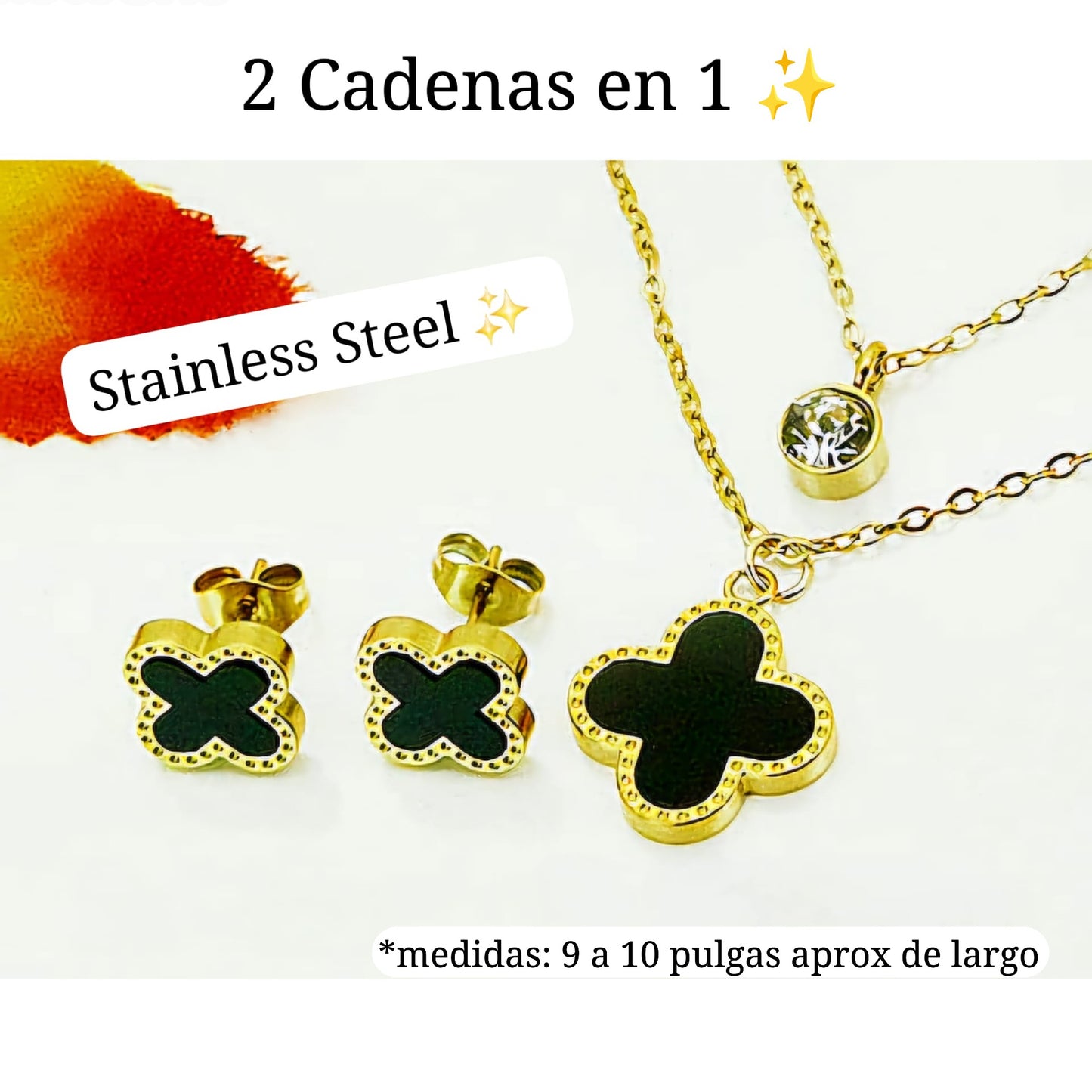 Set Flor 2 cadena en 1 ✨️
