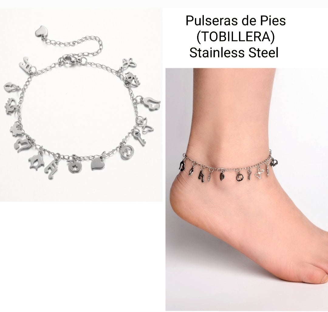 Pulsera de Pies Plata Muchos Estilos😍