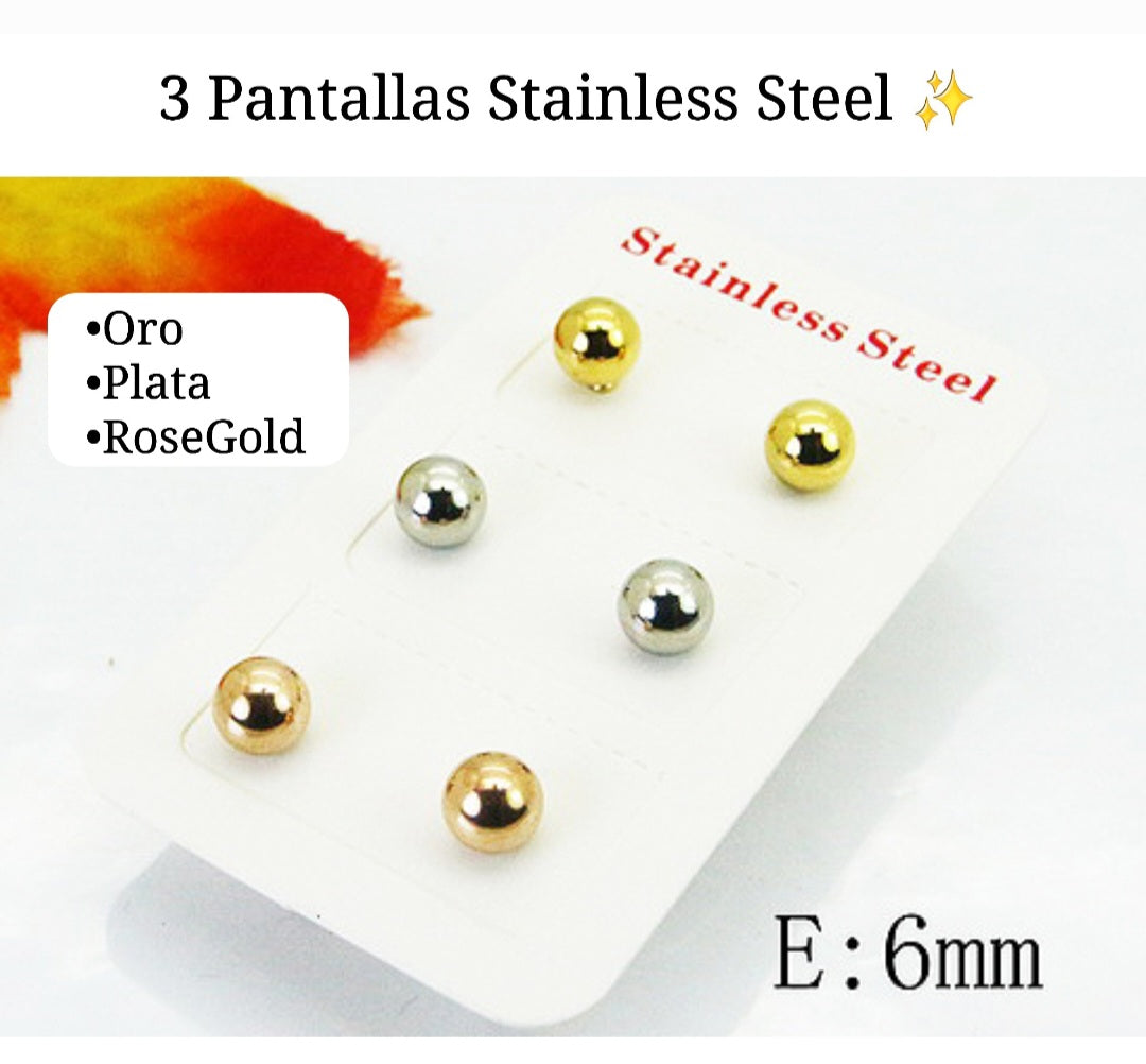 Paquete de 3 tonos de pantallas (Oro,Plata, Rosegold)