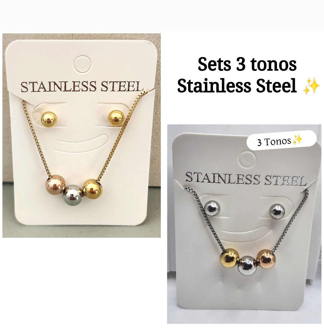 Set de 3 tonos Estilo Bolitas🤍