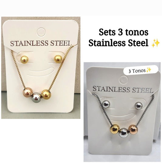 Set de 3 tonos Estilo Bolitas🤍