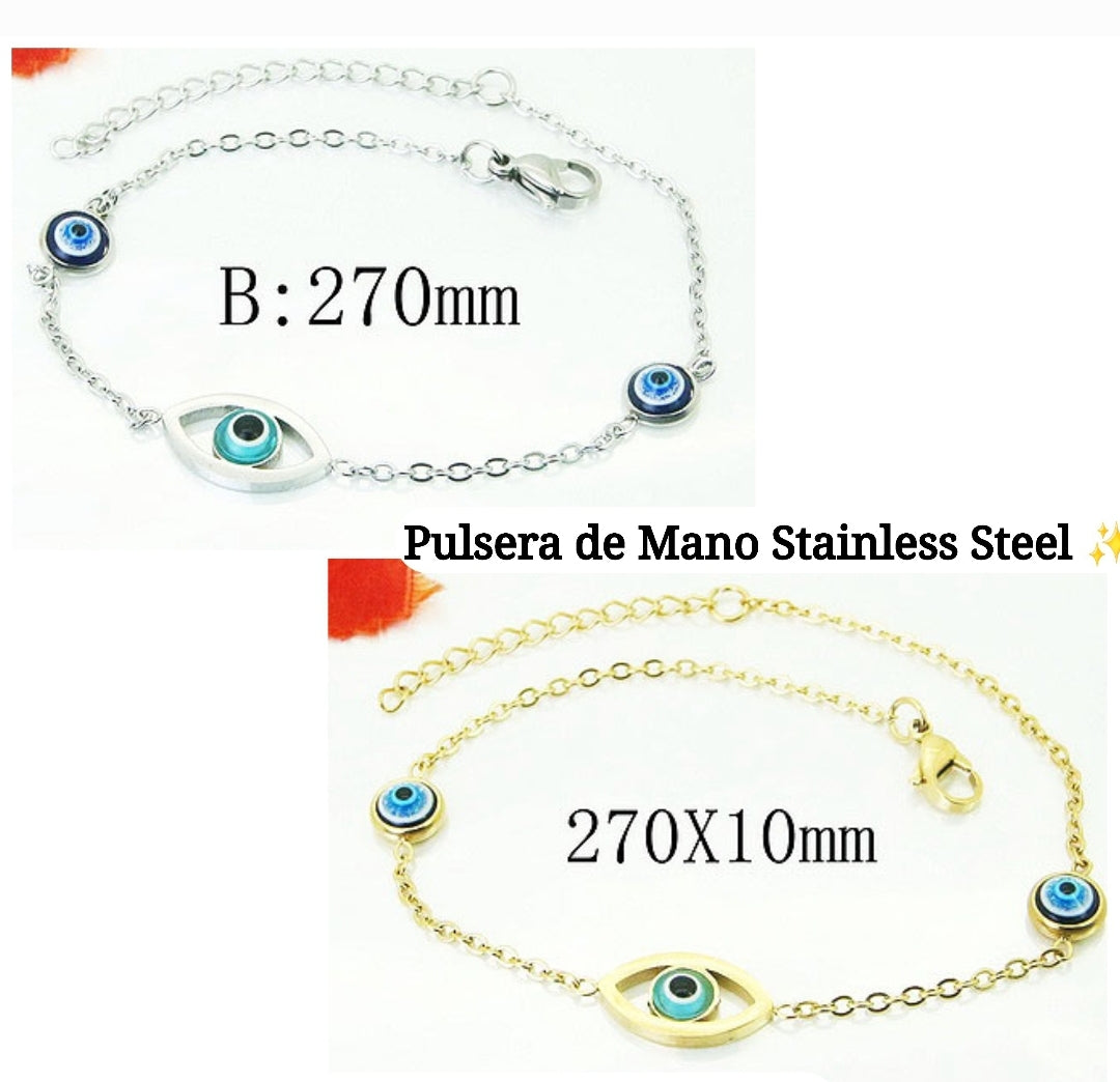 Pulsera de Mano Ojo/Turco🧿✨️