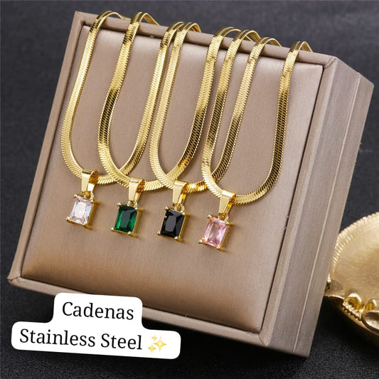 Cadenas estilo gargantilla con diamante ✨️