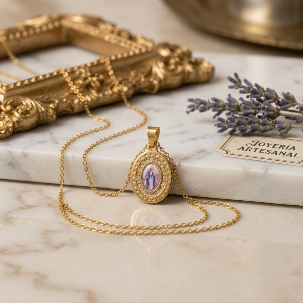 Cadena virgen maría 🙏🏼 (dorado)