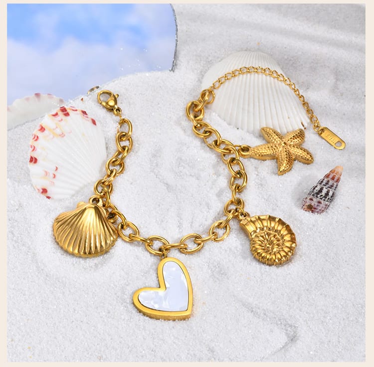 Pulsera de Mano (diseño verano)(Dorado)✨️⛱️
