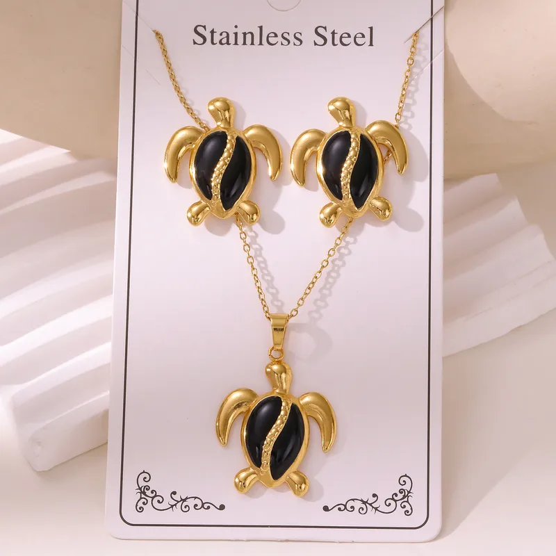 Set de Tortugas 🐢 (Negro y Dorado)