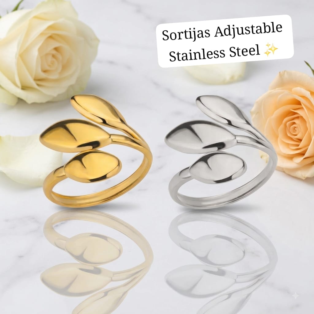 Sortija Adjustable (estilo 3 hojas)