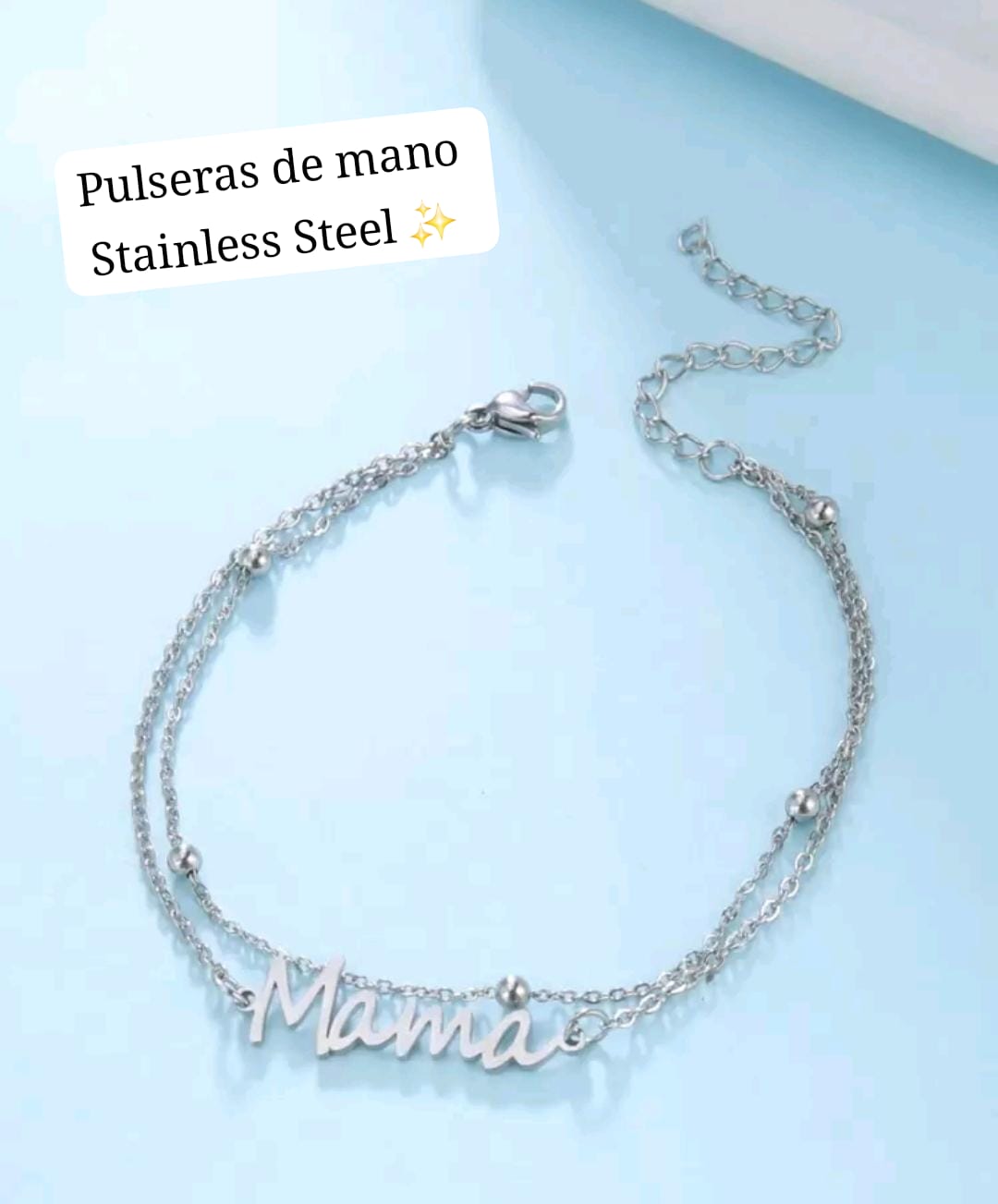 2 pulsera en 1 para Mamá (Plateado) 🤍✨️