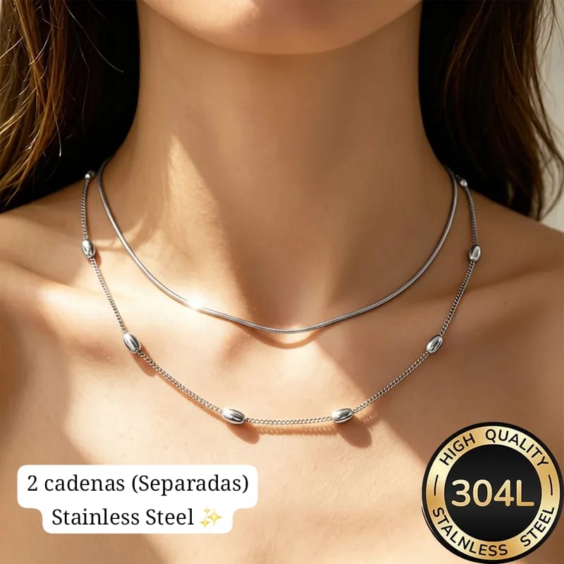 Set 2 cadenas (Separadas) (Plata)