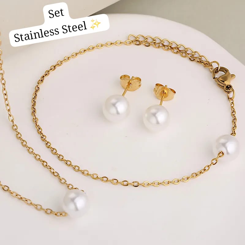 Set 3 pcs Perla (Dorado) ✨️