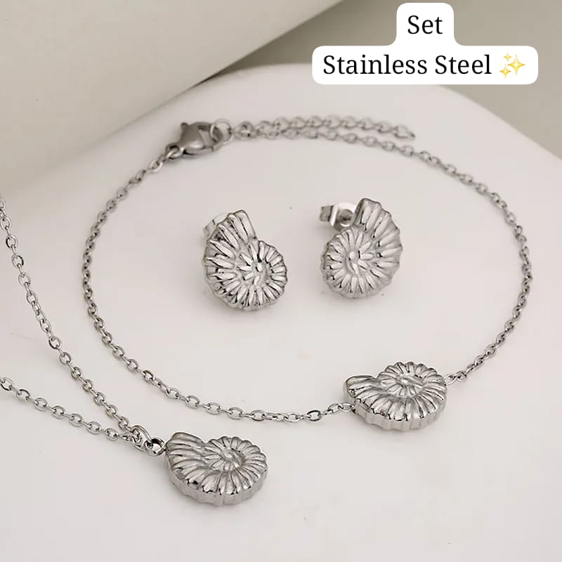 Set de caracol 3pcs 🐌 (plata)
