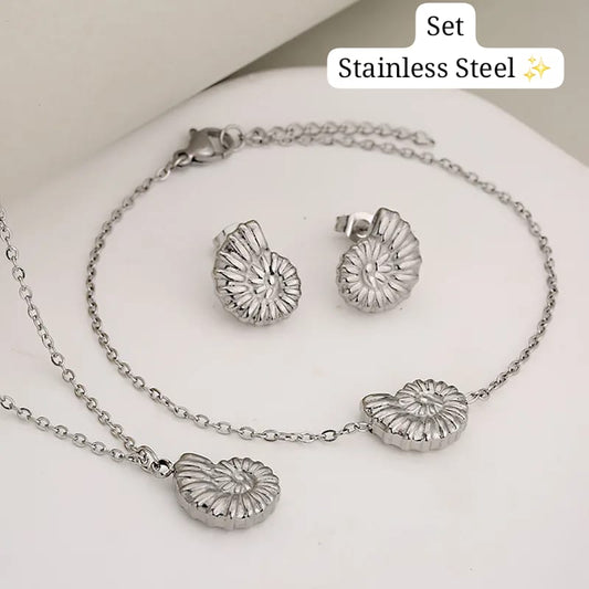 Set de caracol 3pcs 🐌 (plata)