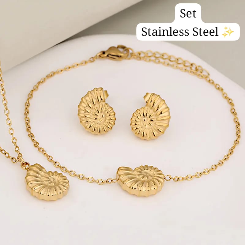 Set de caracol 3pcs 🐌 (dorado)