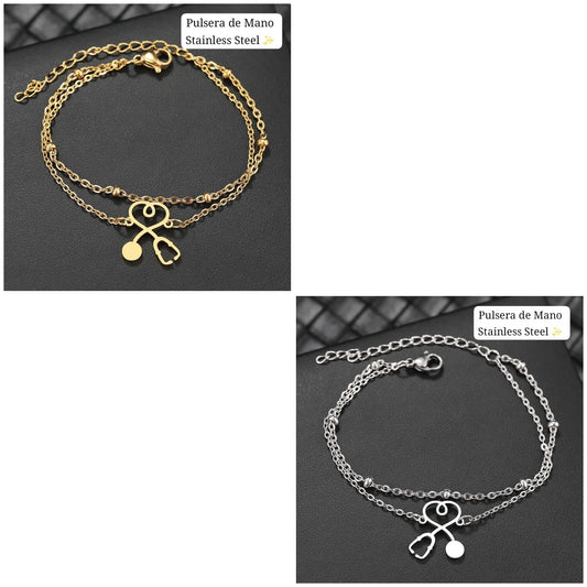Pulsera de Mano (Estetoscopio/Corazón)