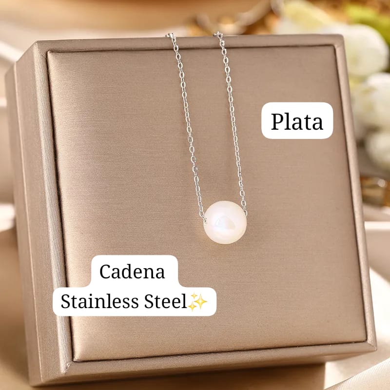 Cadena de Perla (PLATA)✨️