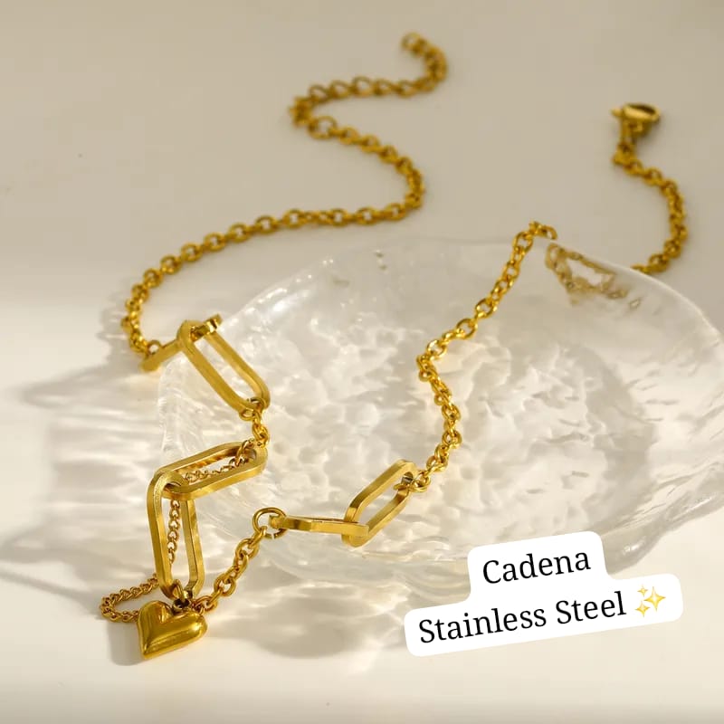 Set 2pcs dorado corazon ✨️