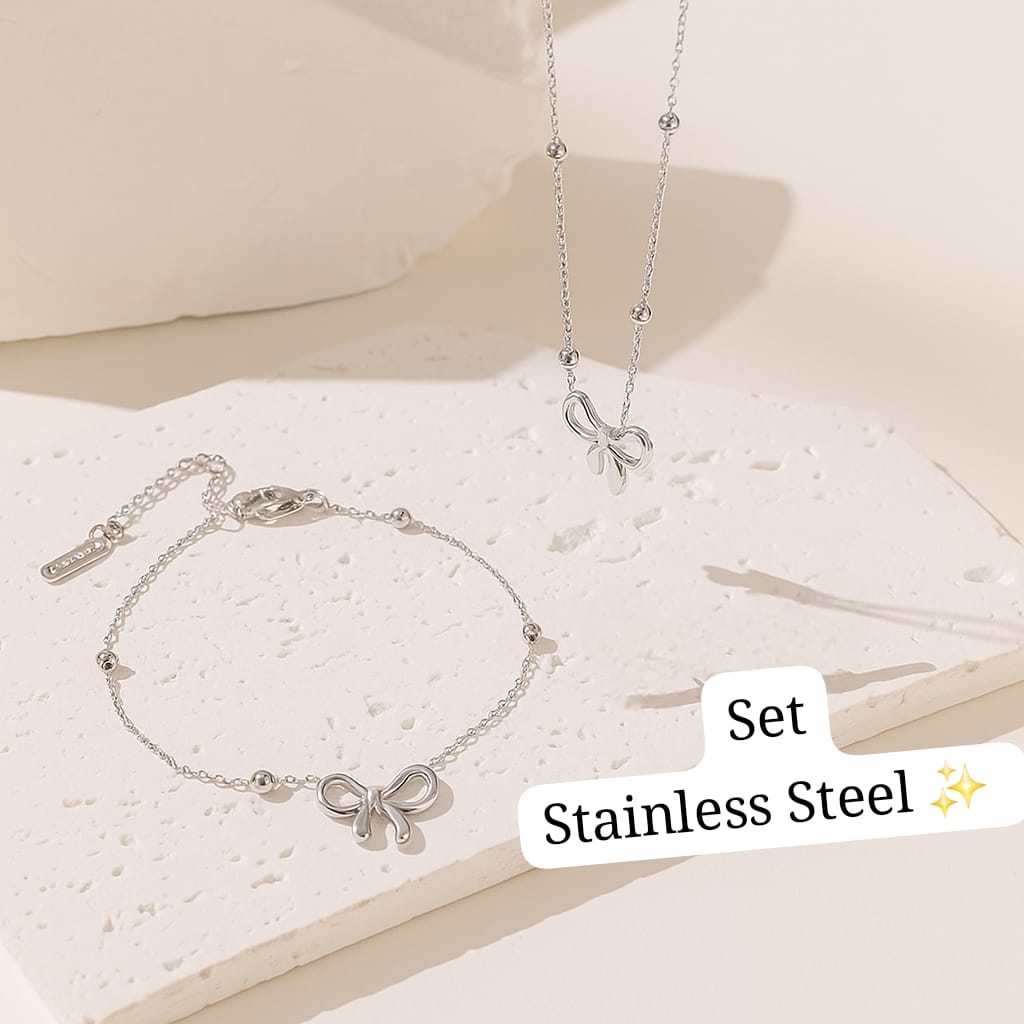 Set de Lazo 2pcs 🎀 (Plateado)