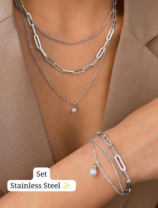 Set 2 pcs perla (Plata) ✨️