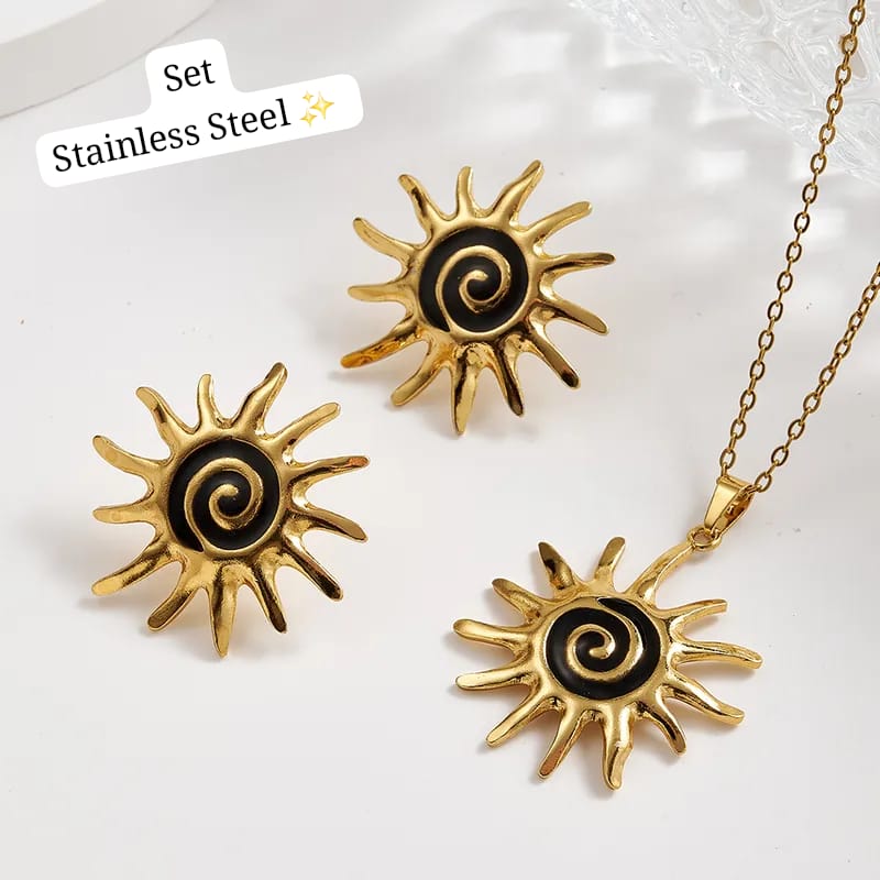 Set Sol 🌞 (negro /dorado)