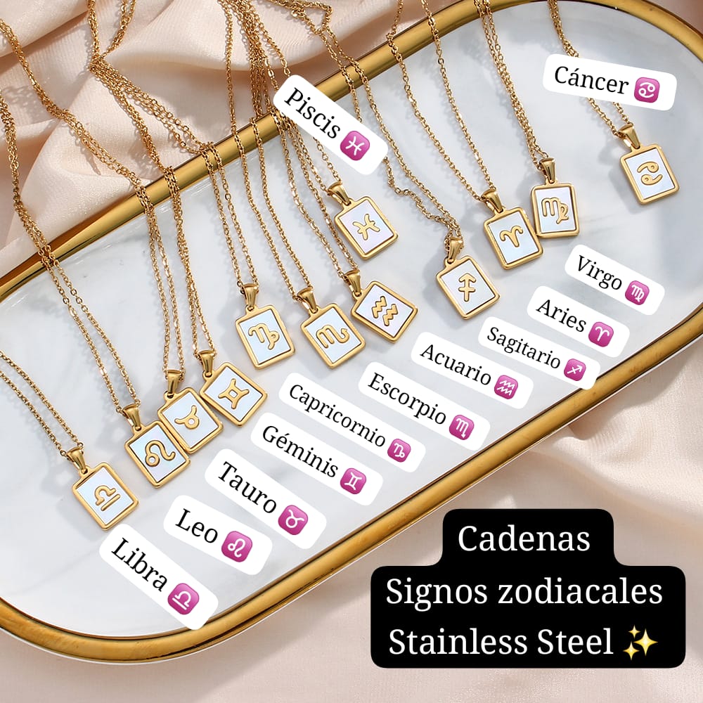 Cadenas Doradas ✨️(Signos zodiacales)♎️