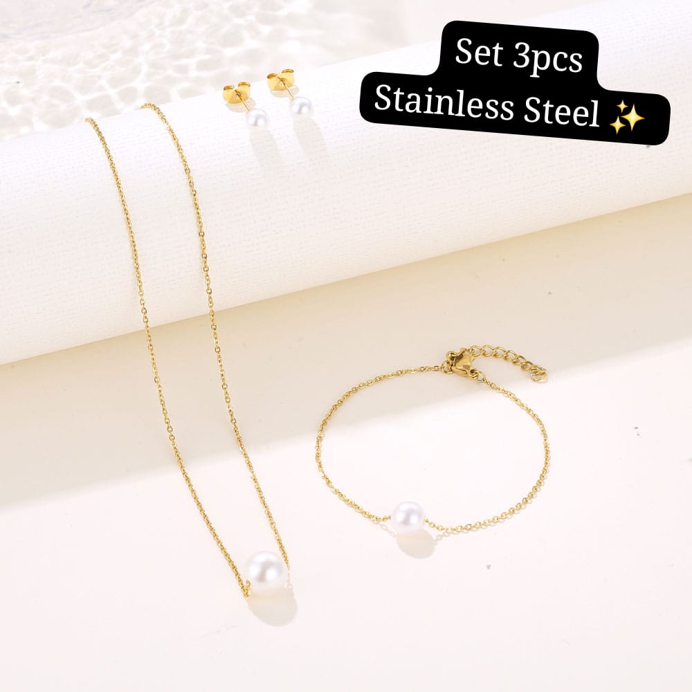 Set 3 pcs Perla (Dorado) ✨️