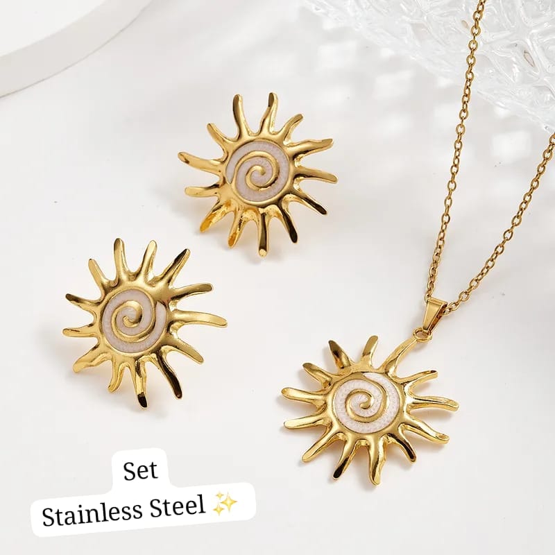 Set Sol 🌞 (Blanco /dorado)