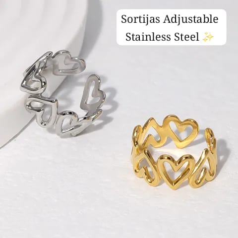 Sortija Adjustable (diseño muchos corazones)