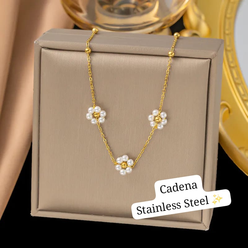 Set de 2 pcs perla Flor 🤍✨️
