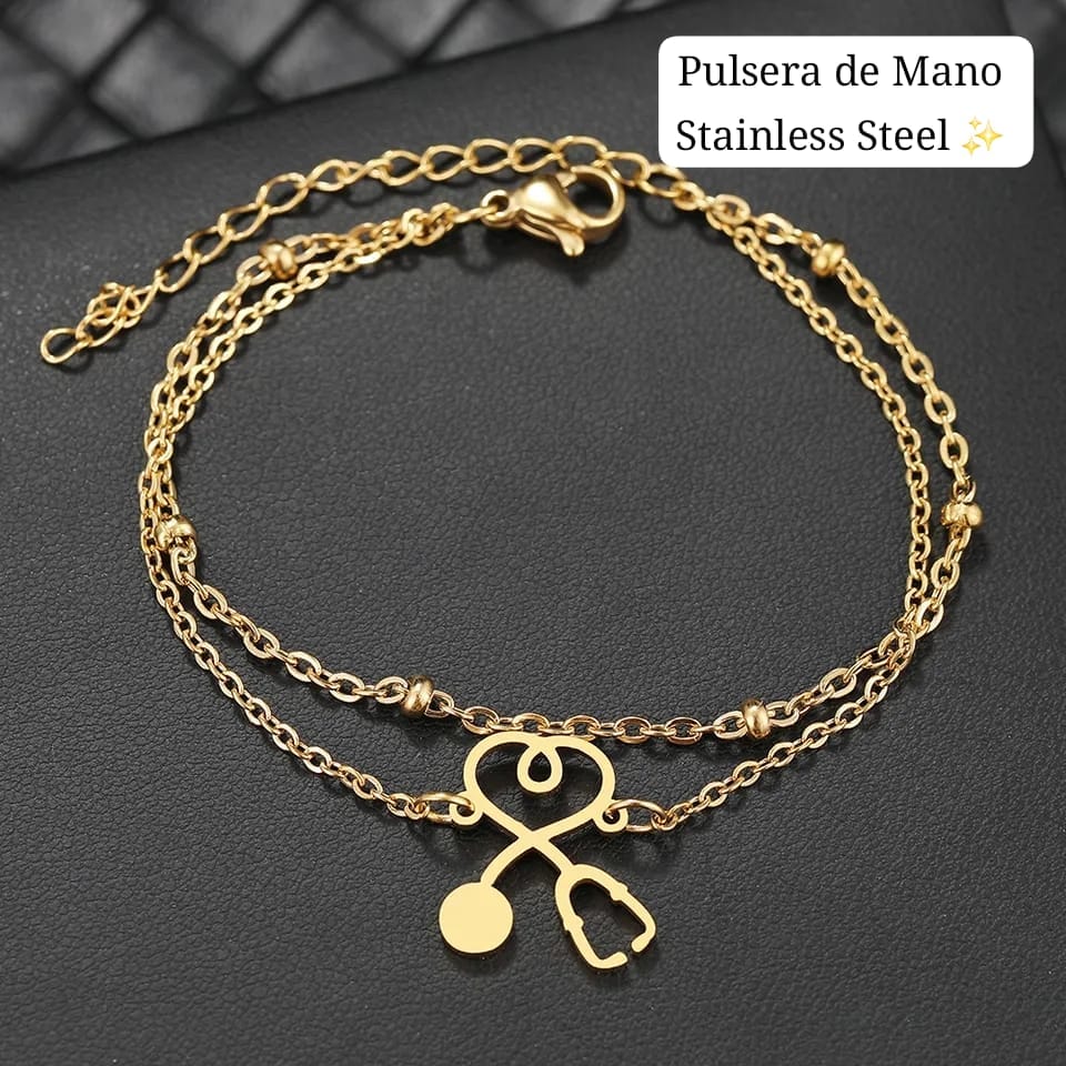 Pulsera de Mano (Estetoscopio/Corazón)
