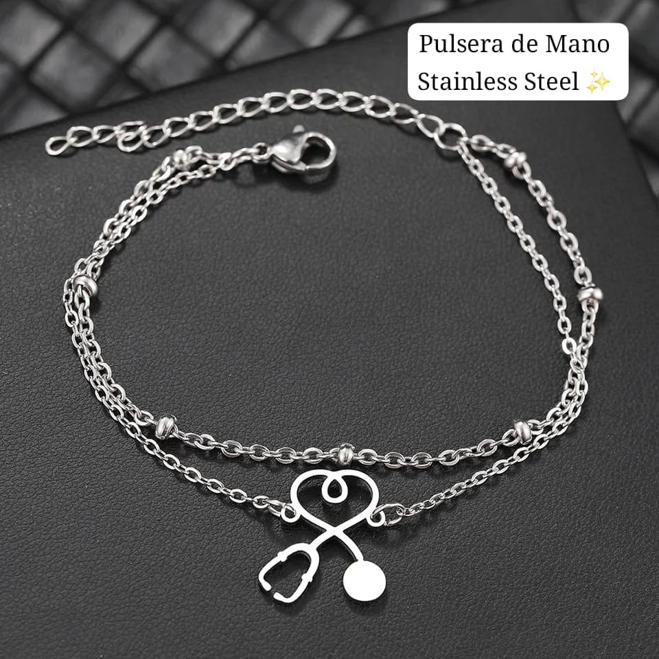 Pulsera de Mano (Estetoscopio/Corazón)