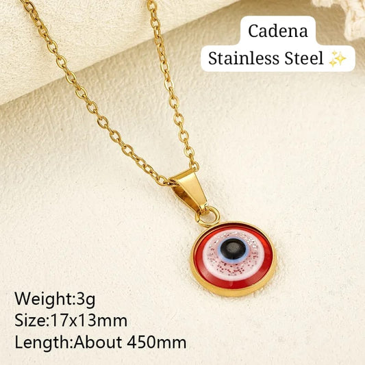 Cadena de Ojo turco (Rojo,Dorado) ❤️🧿