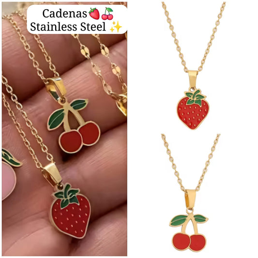 Cadena 🍒  y 🍓 color dorado ✨️