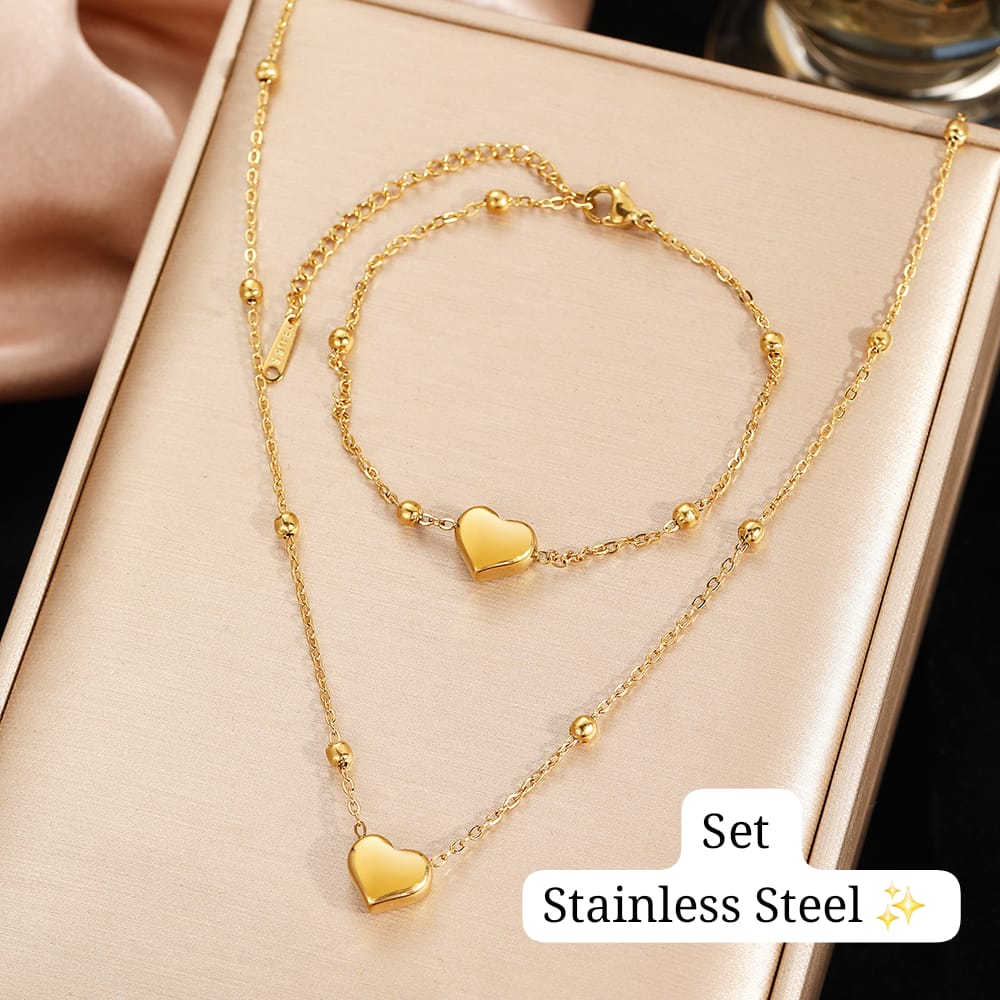 Set de Corazon (Dorado) 💖✨️