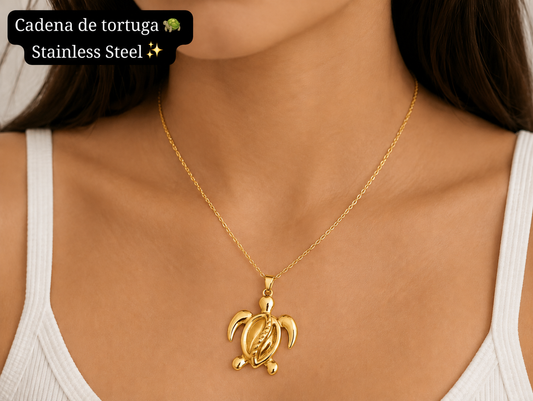 Cadena Tortuga 🐢 (Dorado)